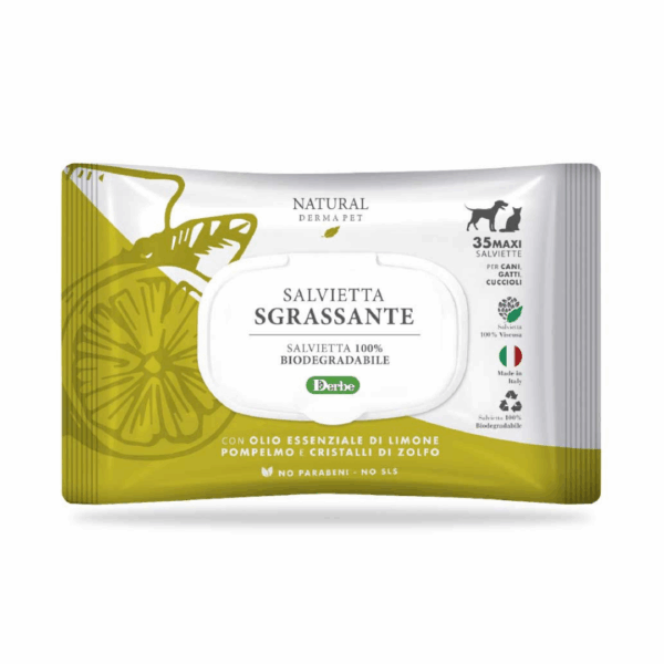 Natural Derma Pet Salviette Funzionali Sgrassanti - 35 pz