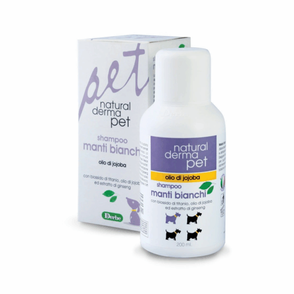 Natural Derma Pet Shampoo Manti Bianchi con Olio di Jojoba - 200 ml