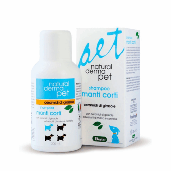 Natural Derma Pet Shampoo Manti Corti con Ceramidi di Girasole - 200 ml