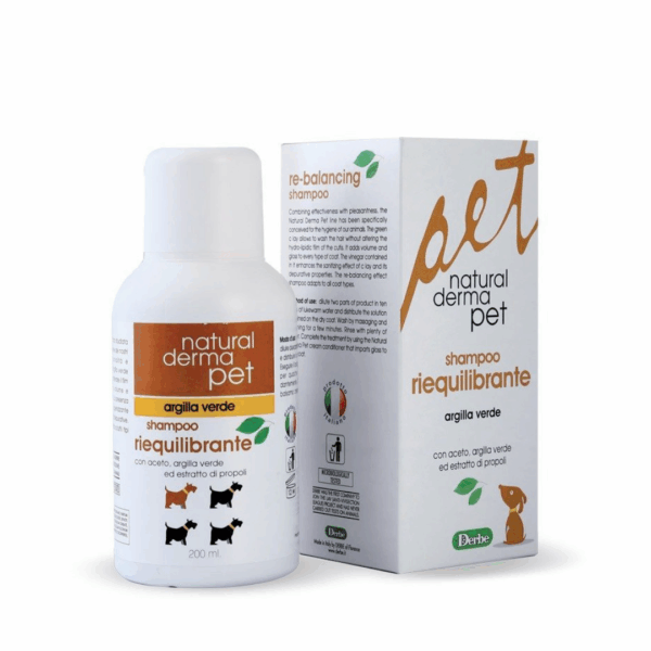 Natural Derma Pet Shampoo Riequilibrante con Argilla Verde - 200 ml