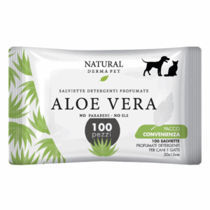 Natural Derma Pet Salviette Detergenti Profumate Aloe Vera - 100 pz