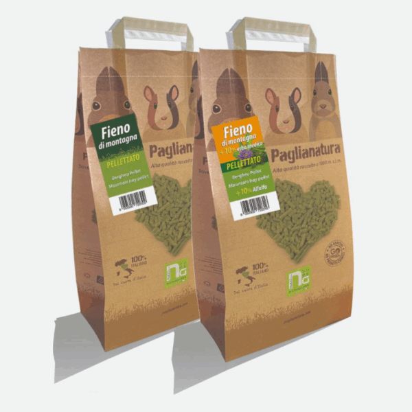 Paglianatura Fieno di Montagna Pellettato con Erba Medica - 3 kg - immagine 2