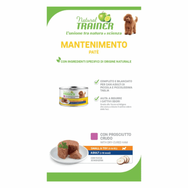 Natural Trainer Dog Small&Toy Adult Prosciutto Crudo - 150 g - immagine 5