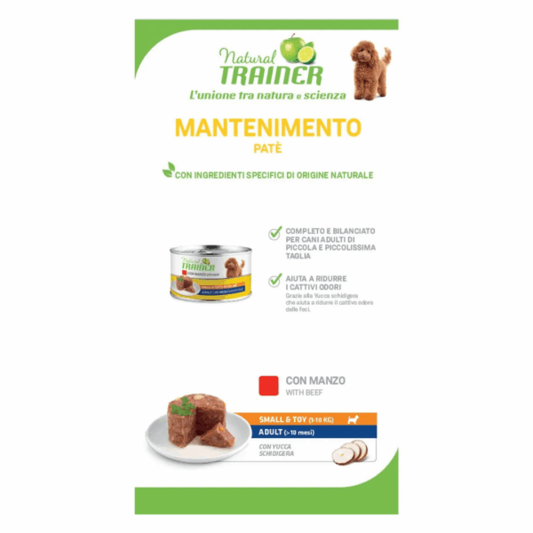 Natural Trainer Dog Small&Toy Adult Manzo - 150 g - immagine 5