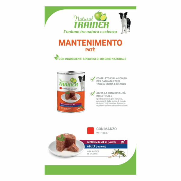 Natural Trainer Dog Medium&Maxi Adult Manzo - 400 g - immagine 4