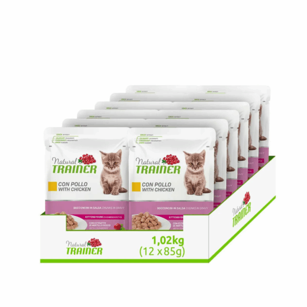 Natural Trainer Cat Kitten&Young Bocconcini in Salsa Pollo - 85 g - immagine 3