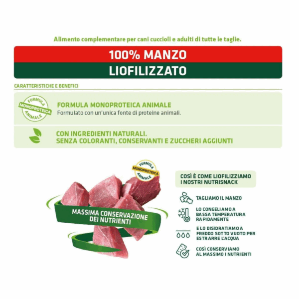 Natural Trainer Dog All Sizes Puppy&Adult Nutrisnack Manzo - 20 g - immagine 2