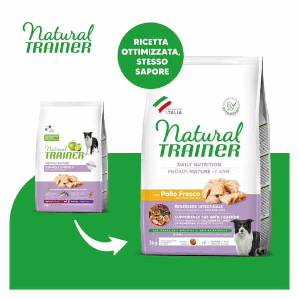 Natural Trainer Dog Daily Nutrition Medium Mature Pollo - 3 kg - immagine 3