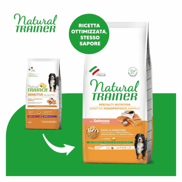 Natural Trainer Dog Specialty Nutrition Sensitive Medium&Maxi Mature Salmone - 12 kg - immagine 3