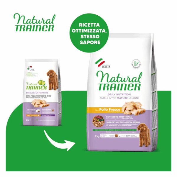Natural Trainer Dog Daily Nutrition Small&Toy Mature Pollo - 2 kg - immagine 3
