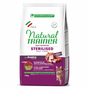 Natural Trainer Cat Daily Nutrition Adult Sterilised Anatra - 1,5 kg