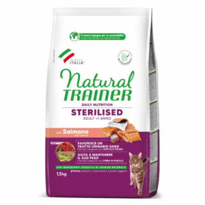 Natural Trainer Cat Daily Nutrition Adult Sterilised Salmone - 1,5 kg