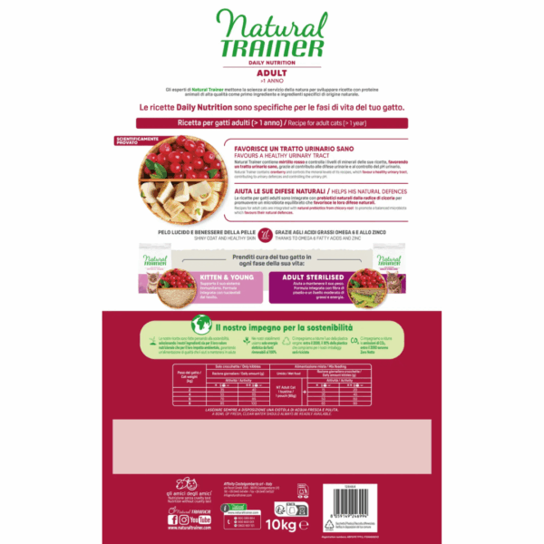 Natural Trainer Cat Daily Nutrition Adult Pollo - 10 kg - immagine 2
