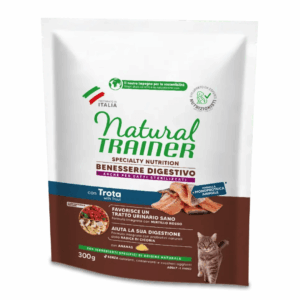 Natural Trainer Cat Adult Specialty Nutrition Benessere Digestivo Formula Monoproteica Trota - 300 g