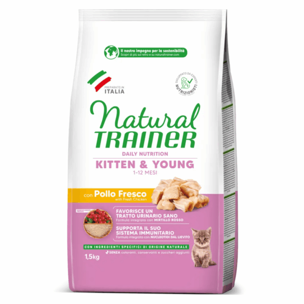 Natural Trainer Cat Daily Nutrition Kitten&Young Pollo - 1,5 kg