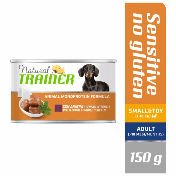 Natural Trainer Dog Sensitive No Gluten Small&Toy Adult Anatra - 150 g - immagine 4