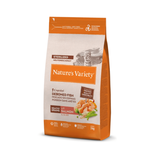 Nature's Variety Cat Healthy Grains Adult Sterilized Salmone - 3 kg - immagine 2