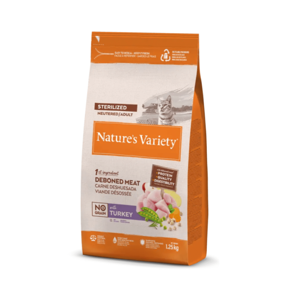 Nature's Variety Cat No Grain Adult Sterilized Tacchino - 1,25 kg - immagine 2