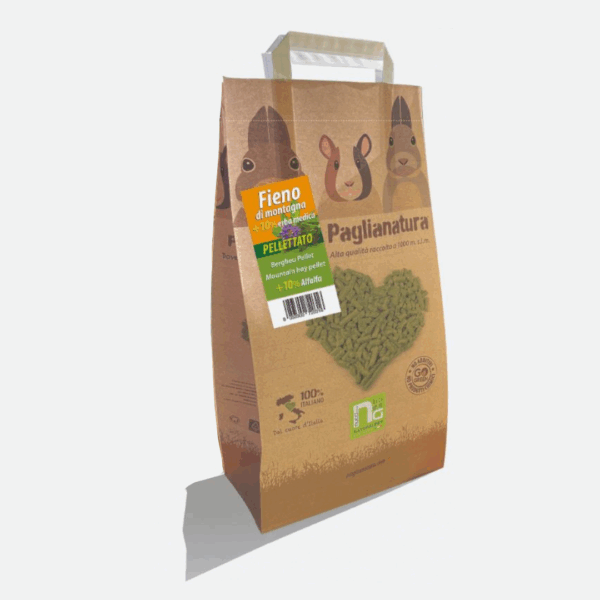 Paglianatura Fieno di Montagna Pellettato con Erba Medica - 3 kg