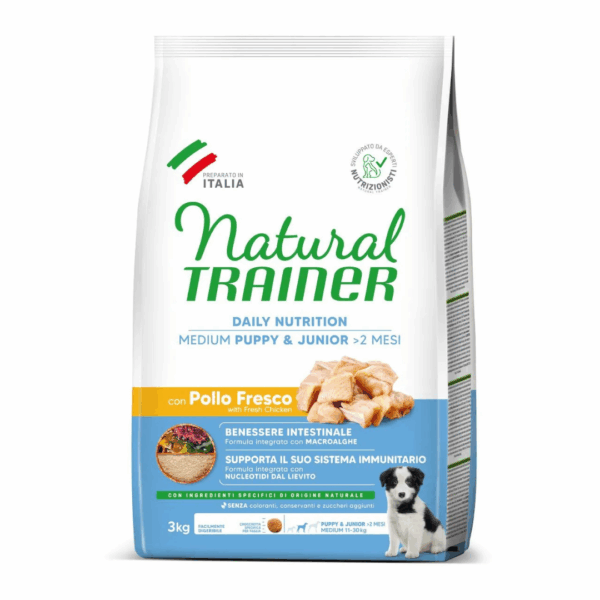 Natural Trainer Dog Daily Nutrition Medium Puppy&Junior Pollo - 3 kg - immagine 2