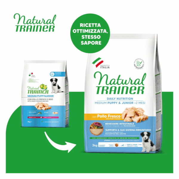 Natural Trainer Dog Daily Nutrition Medium Puppy&Junior Pollo - 3 kg - immagine 3