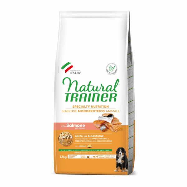 Natural Trainer Dog Specialty Nutrition Sensitive Medium&Maxi Puppy&Junior Salmone – 12 kg - immagine 2