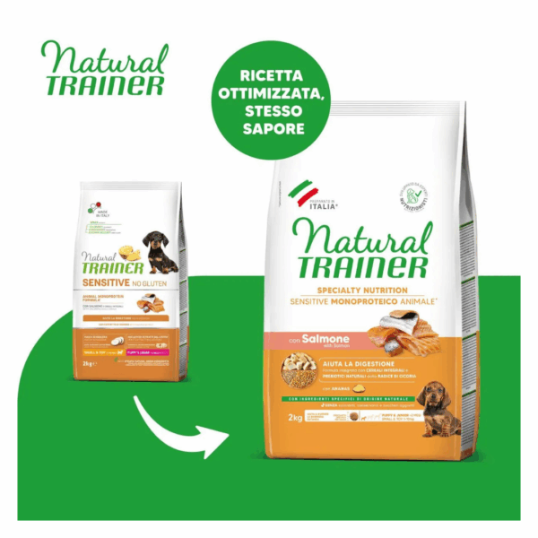 Natural Trainer Dog Specialty Nutrition Sensitive Small&Toy Puppy&Junior Salmone - 2 kg - immagine 3