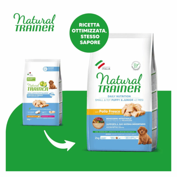 Natural Trainer Dog Daily Nutrition Small&Toy Puppy&Junior Pollo - 2 kg - immagine 3