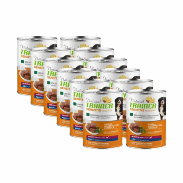 Natural Trainer Dog Sensitive No Gluten Medium&Maxi Adult Agnello - 400 g - immagine 3