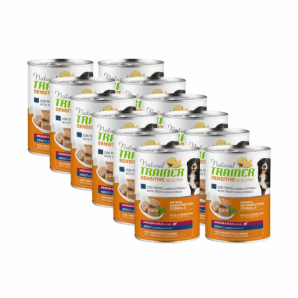 Natural Trainer Dog Sensitive No Gluten Medium&Maxi Adult Trota - 400 g - immagine 3