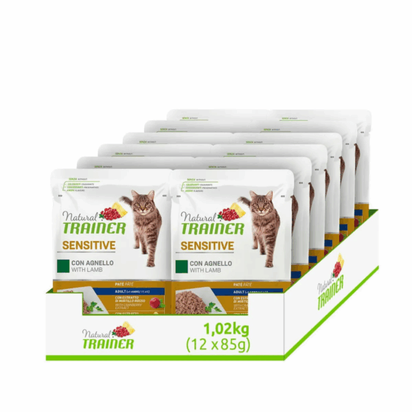 Natural Trainer Cat Adult Sensitive Paté Agnello - 85 g - immagine 3