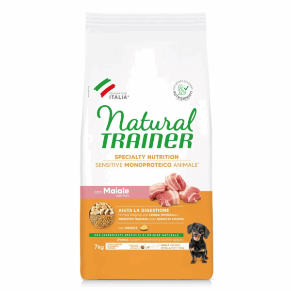 Natural Trainer Dog Specialty Nutrition Sensitive Small&Toy Adult Maiale - 7 kg