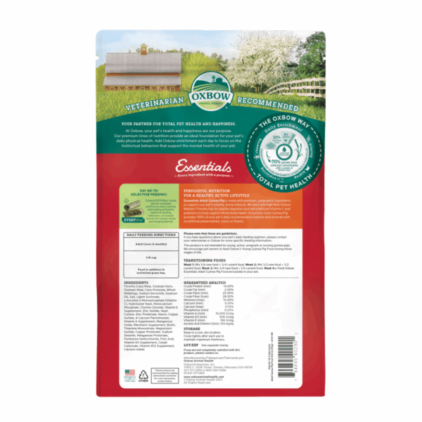 Oxbow Essentials Adult Guinea Pig Food - 2,25 kg - immagine 2
