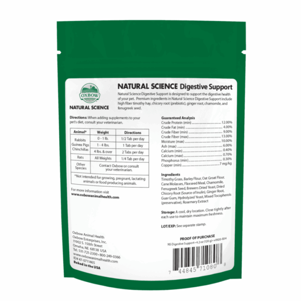Oxbow Natural Science Digestive Support - 120 g - immagine 2