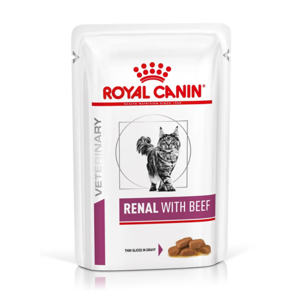 Royal Canin Cat Veterinary Diet Renal Multipack Manzo - 12X85 g - immagine 2