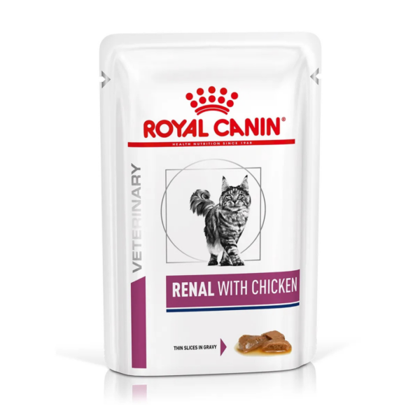 Royal Canin Cat Veterinary Diet Renal Multipack Pollo - 12x85 g - immagine 2