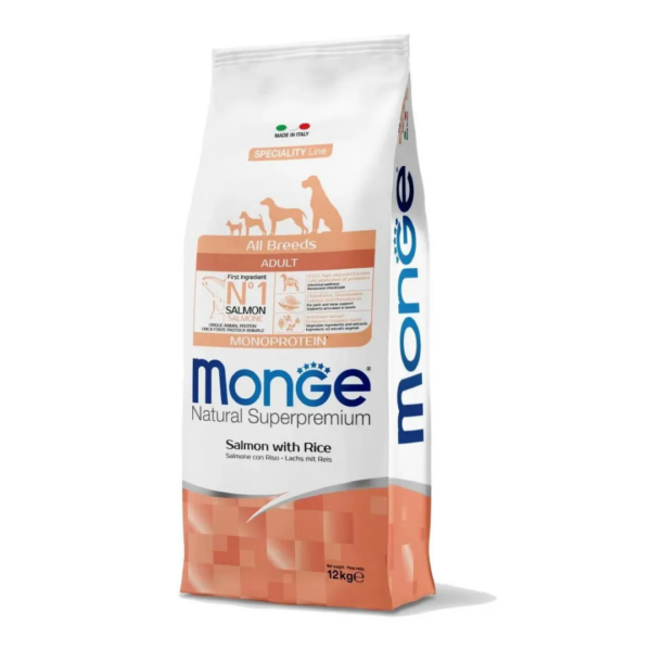 Monge Natural Superpremium Dog All Breeds Adult Monoprotein Salmone - 12 kg