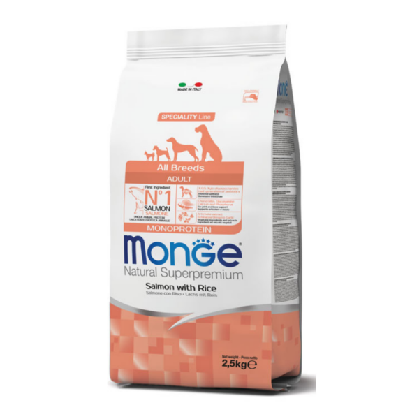 Monge Natural Superpremium Dog All Breeds Adult Monoprotein Salmone - 2,5 kg