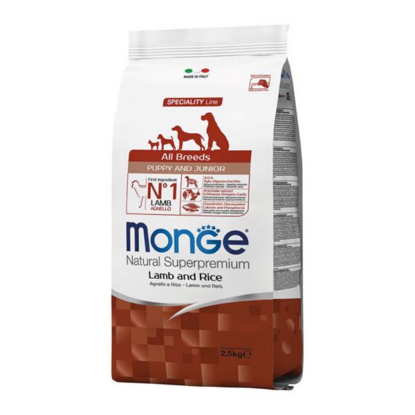 Monge Natural Superpremium Dog All Breeds Puppy&Junior Agnello - 2,5 kg