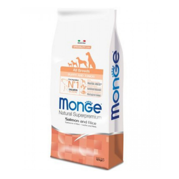 Monge Natural Superpremium Dog All Breeds Puppy&Junior Monoprotein Salmone - 12 kg