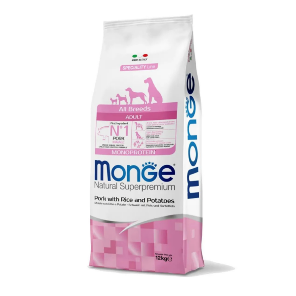 Monge Natural Superpremium Dog All Breeds Adult Monoproteic Maiale - 12 kg
