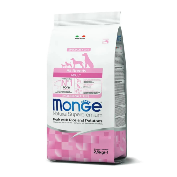 Monge Natural Superpremium Dog All Breeds Adult Monoproteic Maiale - 2,5 kg