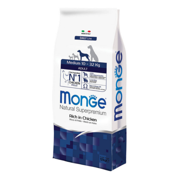 Monge Natural Superpremium Dog Medium Adult Pollo - 12 kg