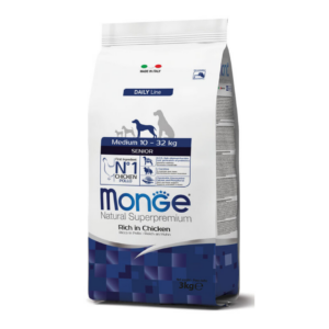 Monge Natural Superpremium Dog Medium Senior Pollo - 3 kg