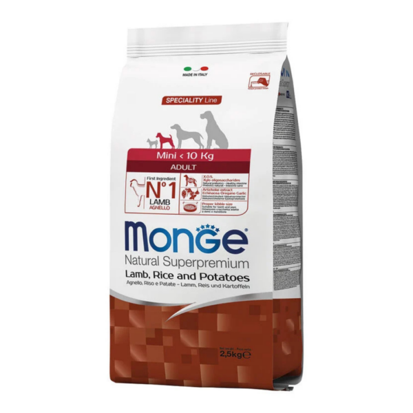 Monge Natural Superpremium Dog Mini Adult Monoprotein Agnello - 2,5 kg