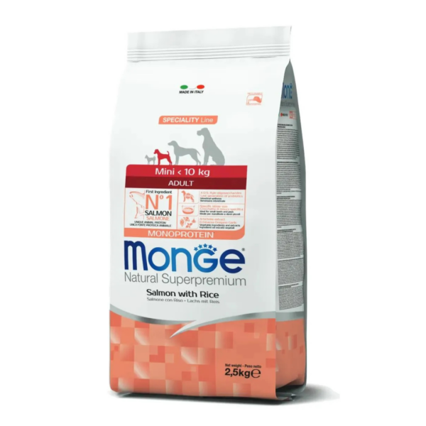Monge Natural Superpremium Mini Adult Monoproteic Salmone - 2,5 kg