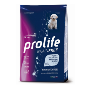 Prolife Grain Free Dog Puppy Sensitive Medium&Large Pesce e Patate - 10 kg