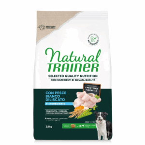 Natural Trainer SQN Dog Adult Medium&Maxi Pesce Bianco - 2,5 kg