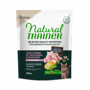 Natural Trainer SQN Cat Adult Sterilised No Grain Tacchino - 300 g