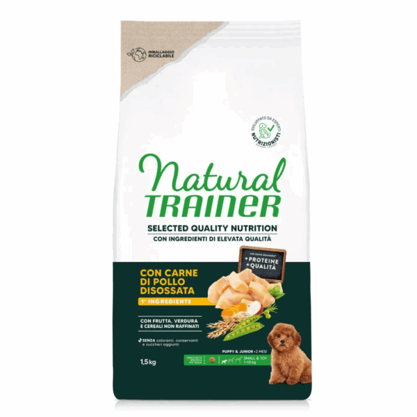 Natural Trainer SQN Dog Puppy&Junior Small&Toy Pollo - 1,5 kg